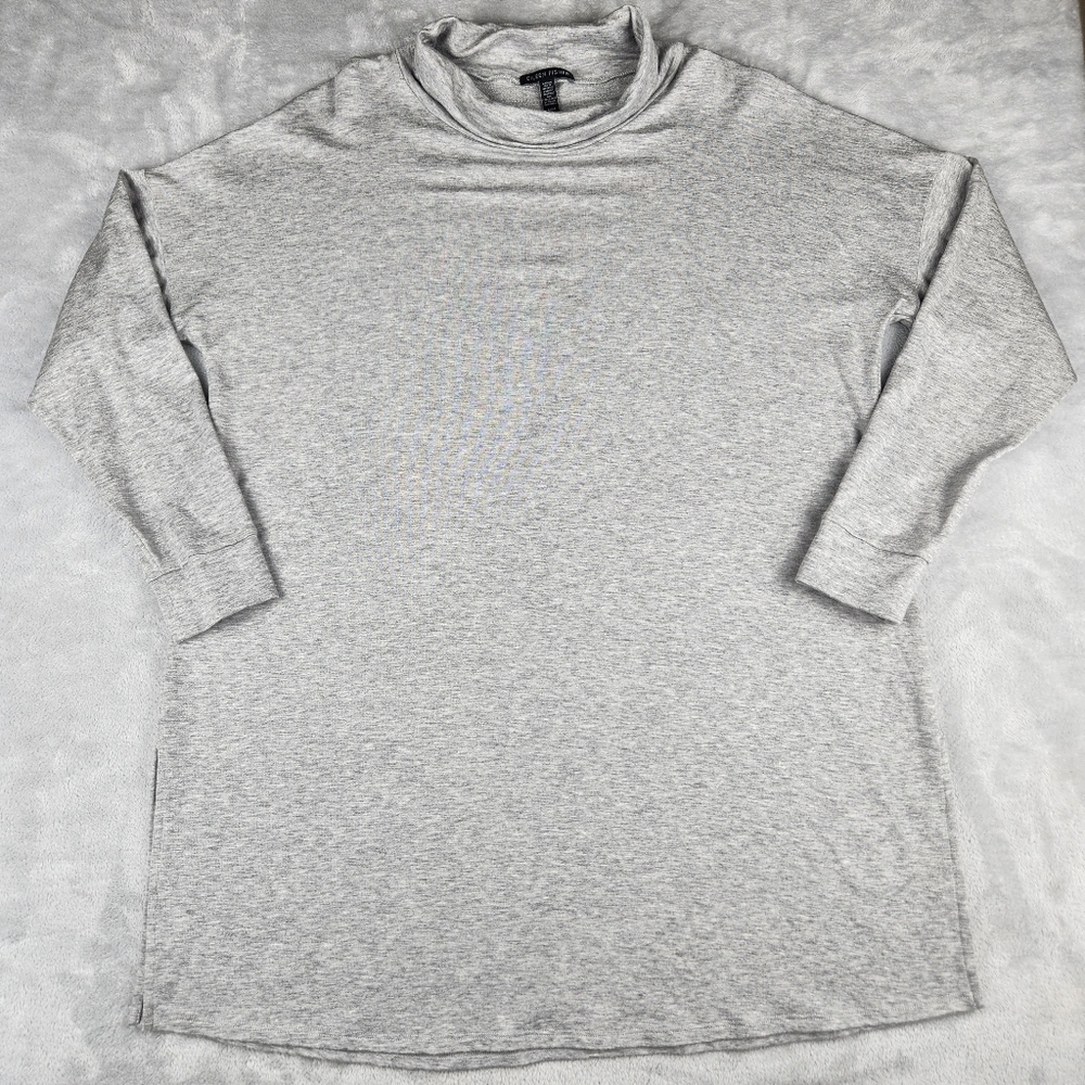Eileen Fisher Turtleneck Tunic Dark Pearl Gray Women’s Size M Medium